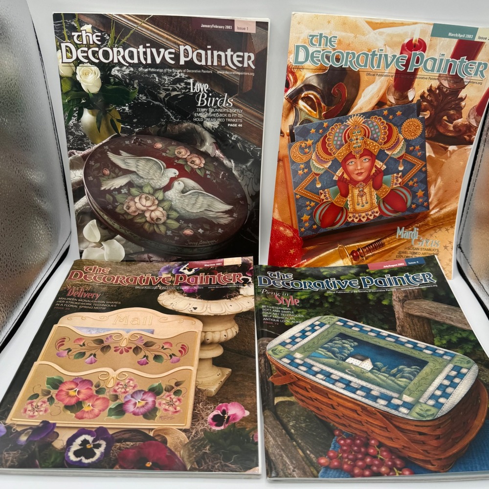 The Decorative Painter Magazine Lot 2003 Issues 1-4 Society Decorative Painters